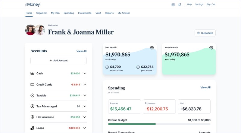 eMoney Updated Client Portal with My Plan